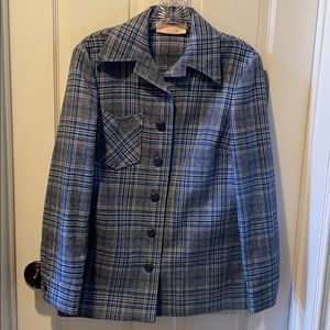 Vintage Pendleton Blue plaid Shirt Jacket CLOSET CLOSEOUT 💕